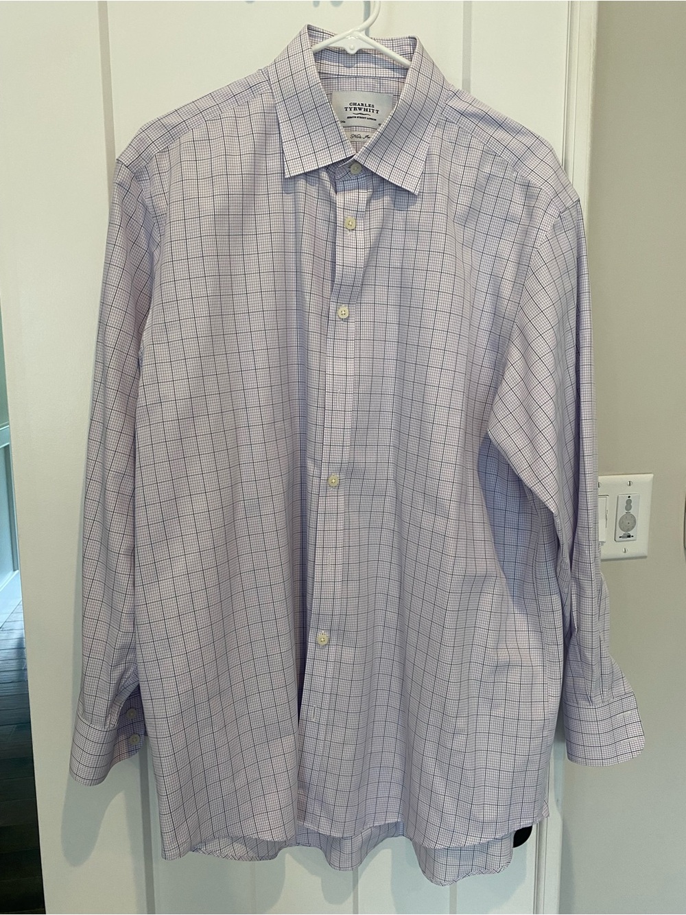 Charles Tyrwhitt Light Lavender Windowpane Dress Shirt